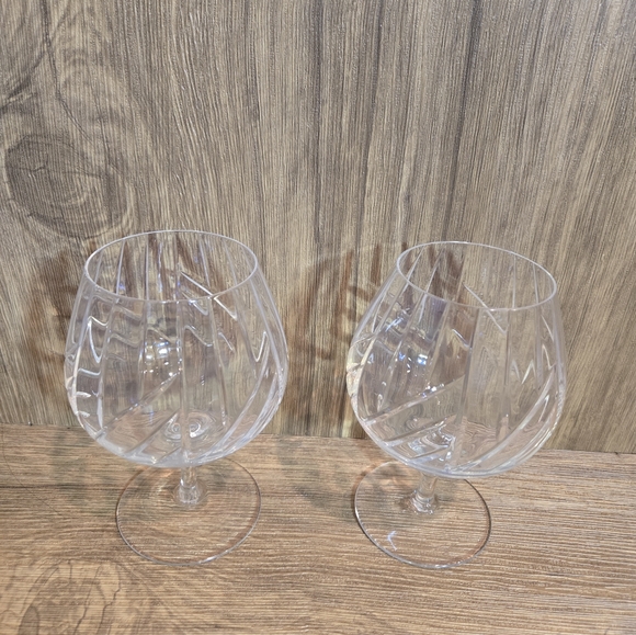 Rogaska Brandy Snifters Cut Crystal 5.25" Set of 2 - Picture 1 of 1